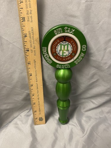Mother Earth Brew Co. Sin Tax Aluminum Craft 10" Beer Tap Handle Bar Keg Brew - Picture 2 of 12