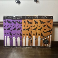 Paper Cutout Crows Set Of 8 Packs 96 Total Crows  Bats Adhesive Crafts - New