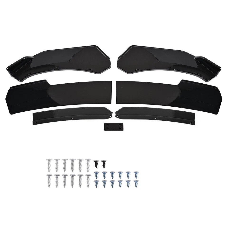 For VOLVO S60 2000-2009 Glossy Black Front Bumper Lip Splitter Spoiler Body Kit - Image 3 of 4