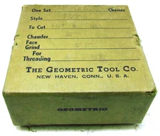 Geometric 1-1/4"-8   1-1/2" D Chaser Set for Bar Brass