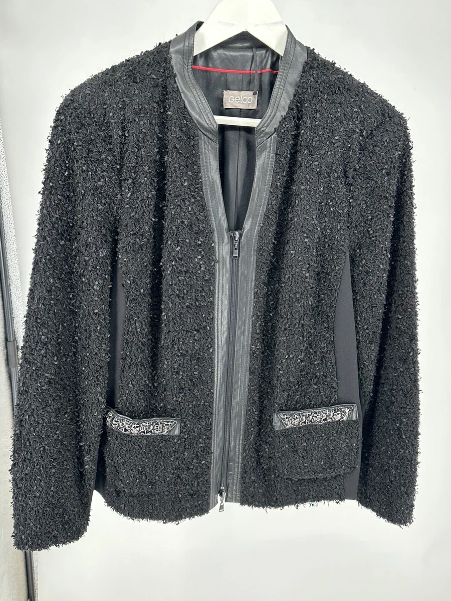Gelco Zip Up Embellished Jacket Pit To Pit 18inch eBay