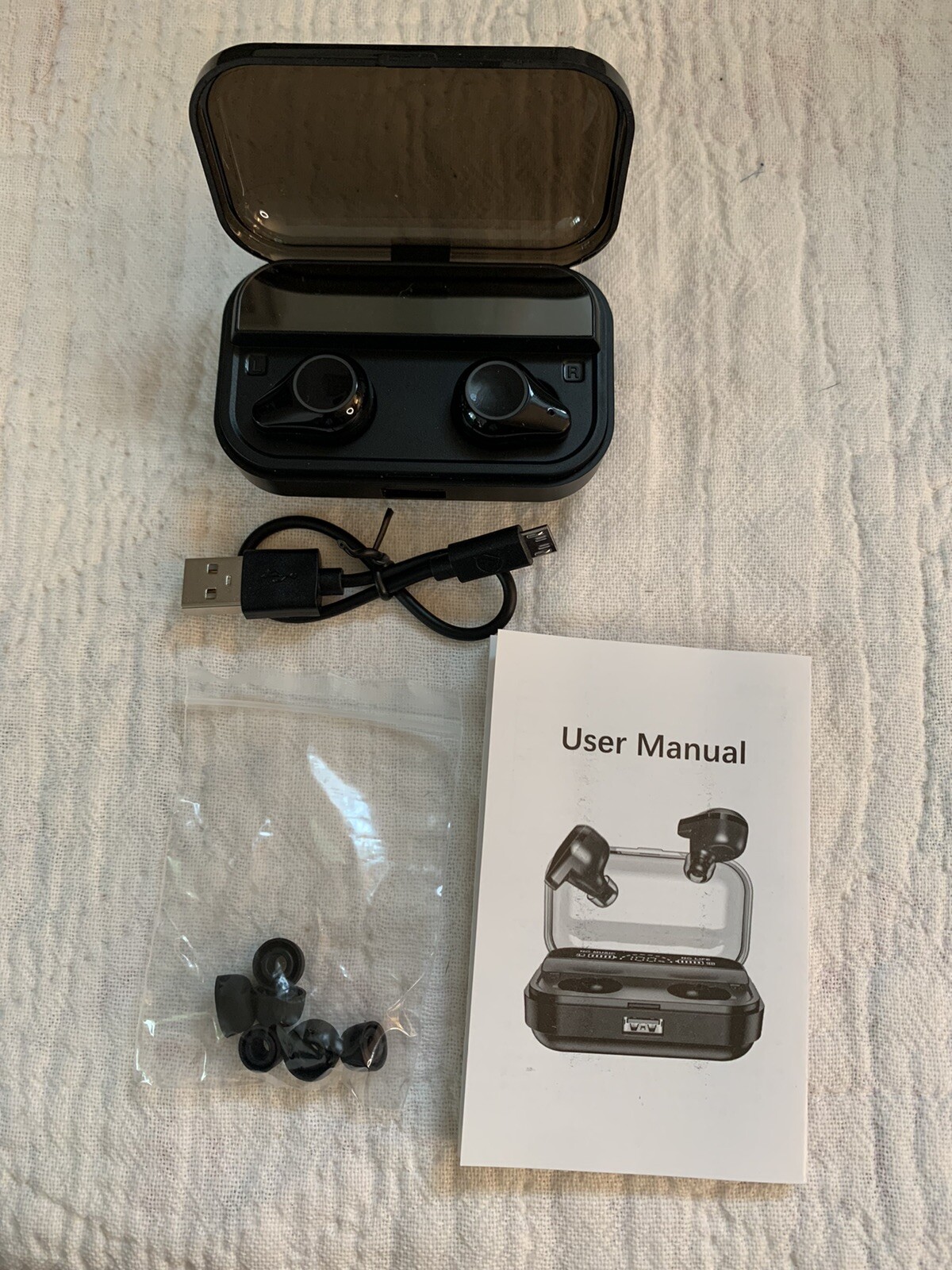 Wireless Bluetooth 5.0 Earbuds with IPX7 Waterproof Deep Bass Stereo Sound Open Box-image