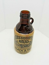 Mississippi Mud Black & Tan Beer Empty Jug Bottle 1996 9" Tall 32 Oz