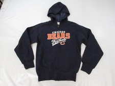 New -Minor Flaw- Chicago Bears Youth Size XL Navy Full-Zip Jacket Hoodie