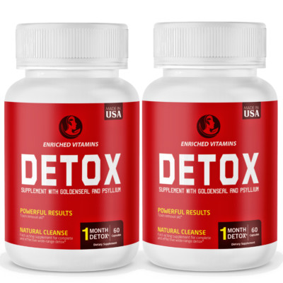 Body Cleanse Detox & Repair Formula + Herbs Support Fast-Acting DETOX  2 Bottles