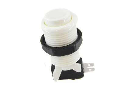 Suzo Happ Concave Pushbutton - White with Microswitch Included