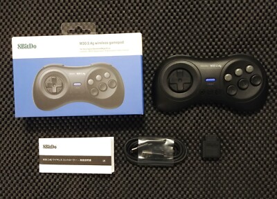 8BitDo M30 2.4g Wireless Gamepad For Sega Genesis Mega Drive Complete CIB