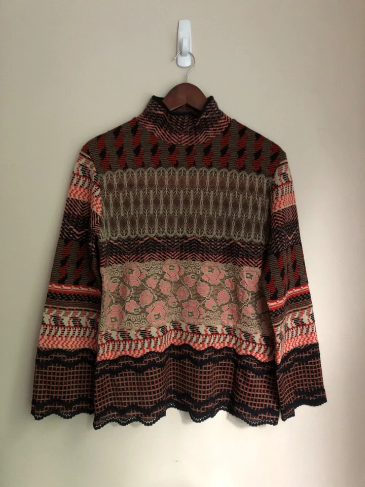 Suéter Christian Lacroix Bazar Vintage Intrincado Malla/Lana Foto 3 de 4