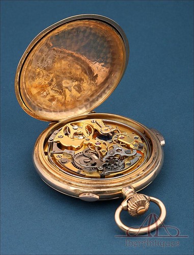 Antique 18K Gold Pocket Watch Minute Repeater, Chronograph. Switzerland, c. 1900 - Picture 11 of 14