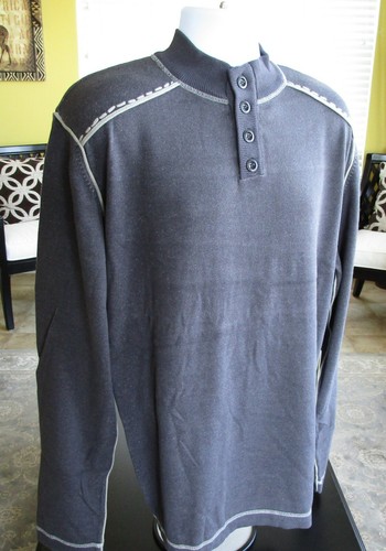 Ecoths Maddox Sweater 4-Button Henley Style Long Sleeve Pullover Apparel XXL - Picture 2 of 7