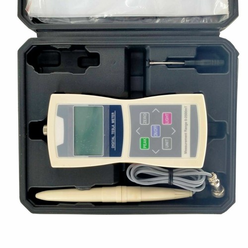 6.3" Digital Tesla Meter Gauss Meter Teslameter Fluxmeter With Radial Hall Probe - Bild 7 von 11