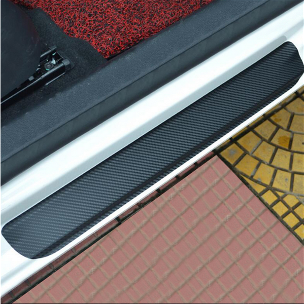 4x For Kia Car Door Sill Black Step Plate Scuff Cover Anti Scratch