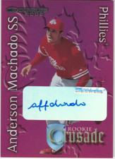 2002 Donruss Rookies Crusade Autographs #18 Anderson Machado Auto /500 - NM