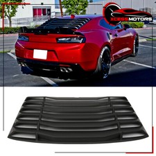 Fits 16-24 Chevy Camaro Matte Black Rear Window Louver Sun Windshield Cover Abs