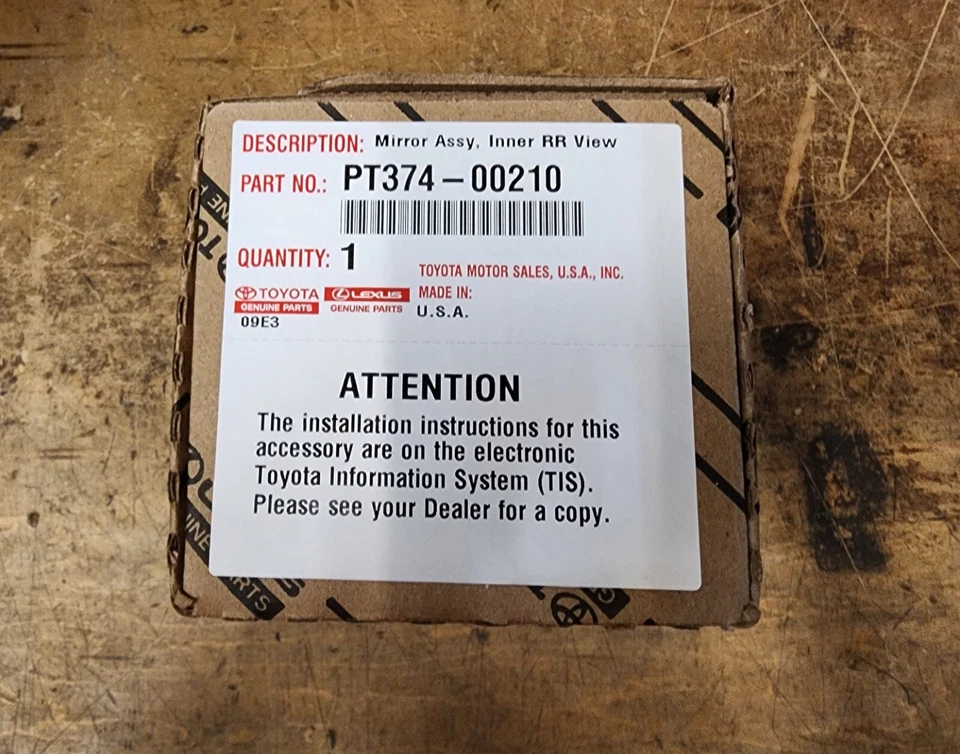 NEW Genuine Toyota Interior FRAMELESS HOMELINK REAR VIEW MIRROR PT374-00210 - Image 4 of 4