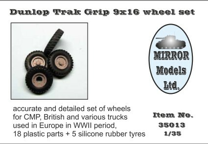 Mirror Models 35013 1/35 Dunlop Trak Grip 9x16 Wheel/Tire Set for WWII CMP/Briti - Picture 1 of 1