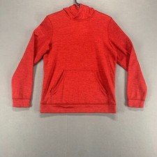 Adidas Hoodie Womens Medium Red Climawarm Pullover Hood Ladies Casual Pocket