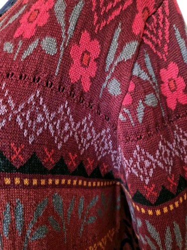 Gudrun Sjöden Jaquard Strickjacke, Gr. L, Floralem Muster., Neuwertig - Bild 4 von 7