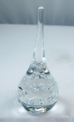 M Design Art Clear Bubbly Bulb Shaped Paperweight PW-727