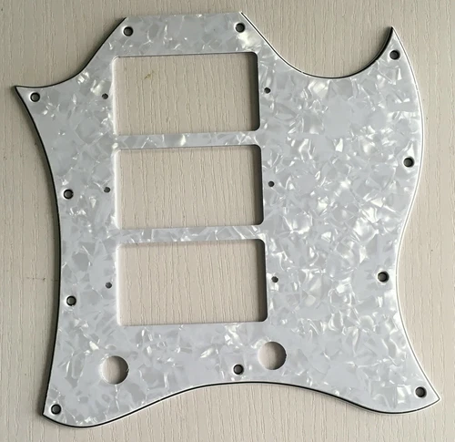 New Fits Gibson SG Standard Style 3 Pickup Guitar Pickguard,4 Ply White Pearl