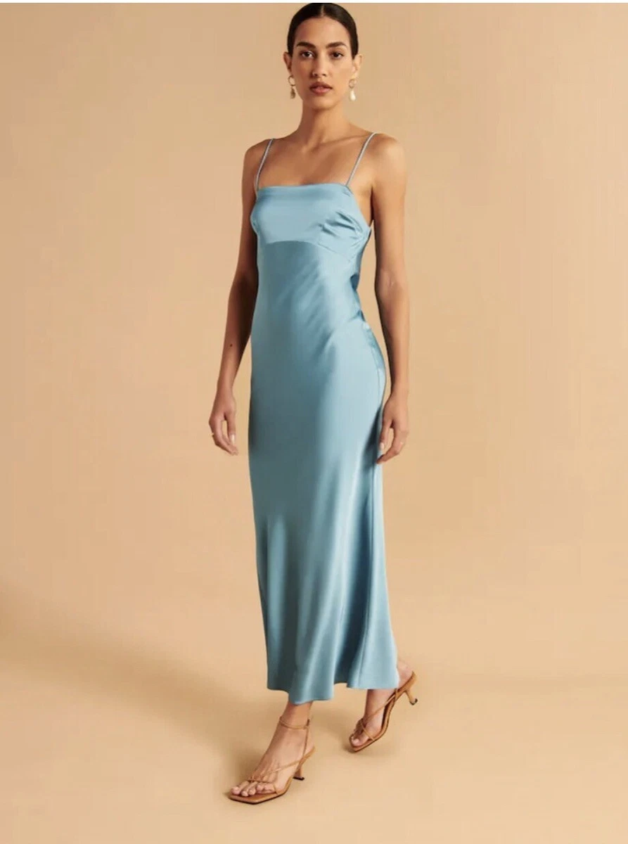 Cowl back slip clearance dress