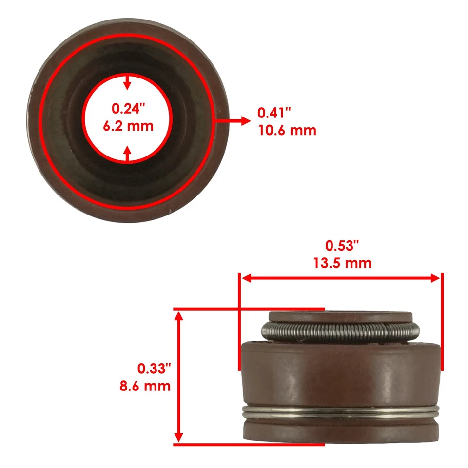 4x Sello de vástago de válvula para Honda XR650L 1993-2009 2012-2021 Foto 2 de 4