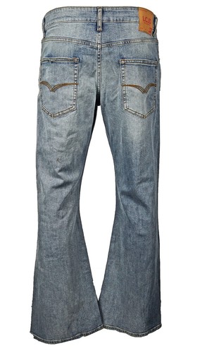 Uomo LCJ Denim Flare Elasticizzato Indie Jeans 70s Lavato a Zampa LC16 All  Sizes | eBay