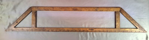 Antique Tailor's Wood Double Yardstick • J.K. Somes & Co. Springfield Mass-1875