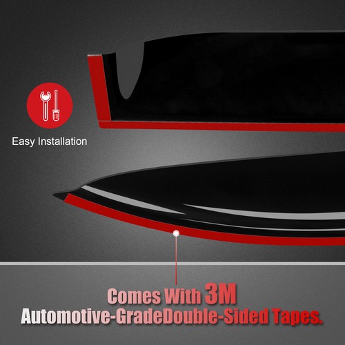 Rain Guard Tape-On Slim Style Window Visors For 03-07 Accord Sedan - Picture 4 of 17