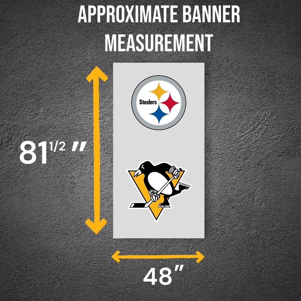 2007 75th Anniversary 48 x 81 Pittsburgh Steelers Stadium Hienz Field Banner - Image 3 of 3