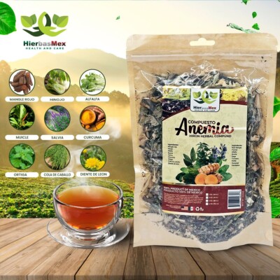 Anemia Tea Compuesto Herbal 4 oz - HierbasMex Iron Plus Natural Support