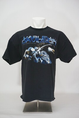 2002/03 Cycle Nuts and Bolts Harley Davidson Boise ID Blue Eagle T-shirt XLarge 