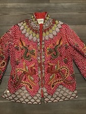 Dynasty Vintage Beaded Sequin Phoenix Jacket Small Extra Small Beautiful