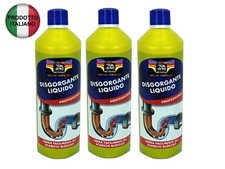Disgorgante DISOTTURANTE professionale liquido scarichi lavandini wc tubi 3 Bott