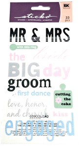 Sticko-Scrapbooking-Stickers-Wedding-Phrases-Mr-Mrs-Engaged-Bride-Groom-Dance