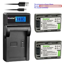 Kastar Battery and LCD Slim USB Charger for Sony NP-FP51 NP-FP50 DCR-DVD905 HDR
