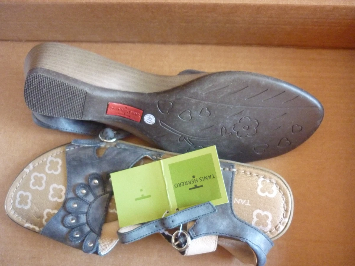 n 40 REBAJAS TANIS HERRERO ZAPATOS SANDALIAS PIEL MUJER TALLA