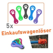 5 x Einkaufswagenl&ouml;ser Pfote SOFORT abziehbarer Einkaufswagenchip Gesicht Emote