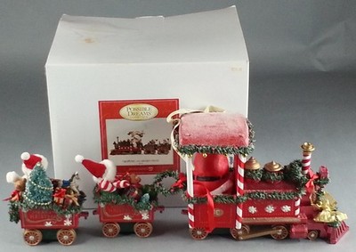 Dept 56 Possible Dreams 3 Piece All Aboard Train Merry Christmas Holiday Box
