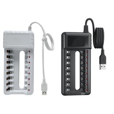 Rechargeable USB Battery for charger 8 Slots Fast Charge for AAA/AA Battery