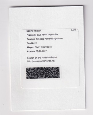 2025 Impeccable TIMELESS MOMENTS SIGNATURES AUTOGRAPH EDWIN ENCARNACION ...