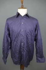 Eton Blue Cotton Classic Fit Long Sleeve Button Down Dress Shirt Size 43 / 17