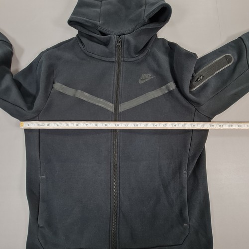 NIKE Kids Boys Tech Fleece Hoodie Black 13- 15 Years Full Zip CU9223 010 - Picture 7 of 10