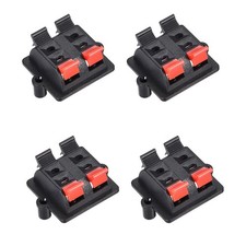 2 Row 4 Way Spring Push Release Connector Terminals Strip Block WP4-03 4Pcs