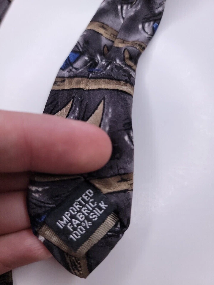 Honors Mens Formal Necktie 57"Lx3.75"W Gray/Brown Neck Tie Foto 4 de 4