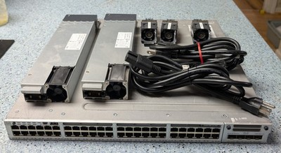Cisco Catalyst 3850 WS-C3850-48P 48 Port PoE+ & C3850-NM-4-10G, Dual 1100WAC