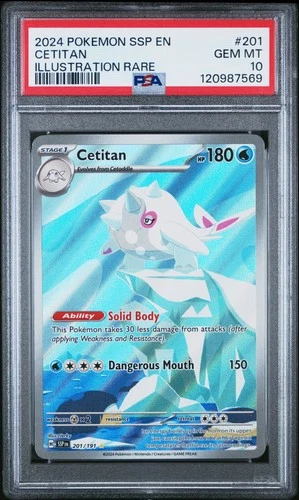 2024 POKEMON SSP EN-SURGING SPARKS ILLUSTRATION RARE #201 CETITAN PSA 10