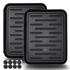 Boot Tray for Entryway Indoor 2 Pack Plastic Small Shoe Mat Narrow Boot Tray