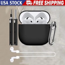 For Airpods 4 Case Cover 2024 with Cleaner Kit soft Silicone Protective Case fo 