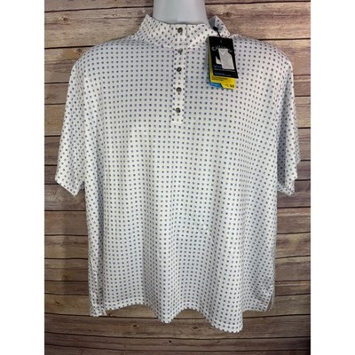 Women's Callaway Golf Polo White With Blue Dashes Size 3X NEW